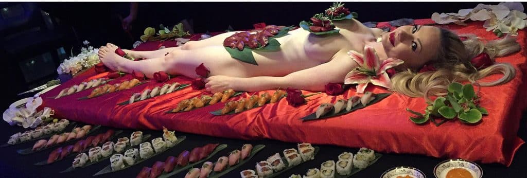 Nyotaimori Naked Sushi Las Vegas party model