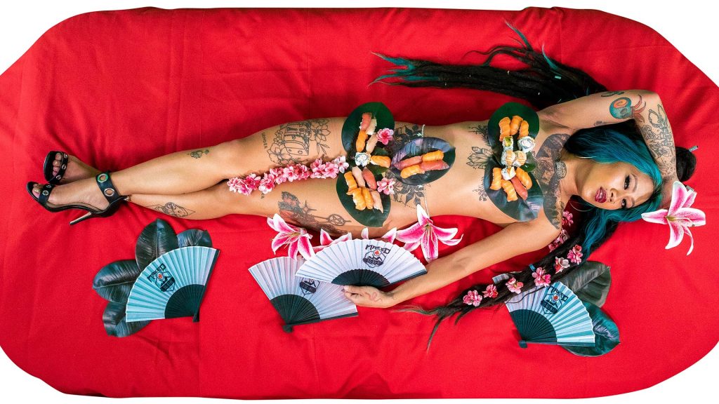 Nyotaimori Naked Sushi Las Vegas model